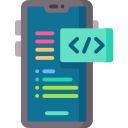 Decorative rotating background element for UI/UX development card